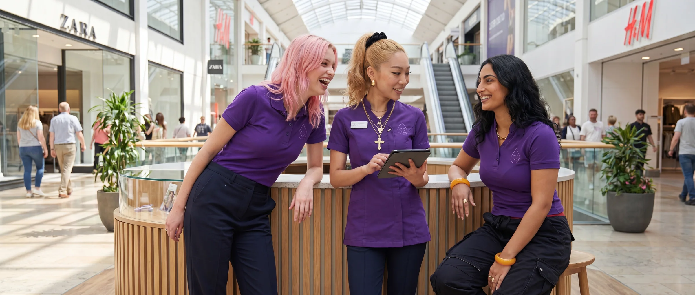 Well Team support workers out shopping in the community